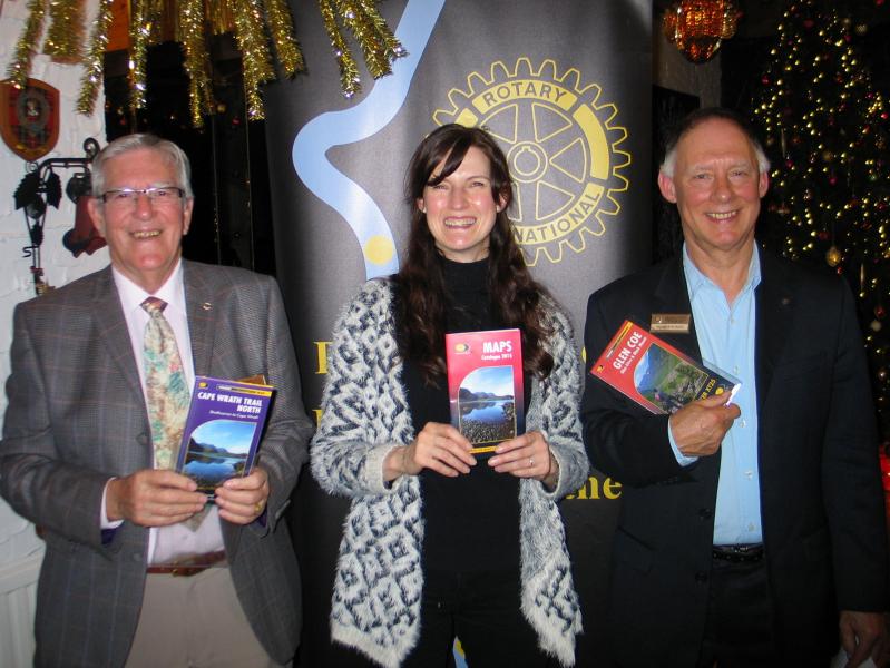 Speakers Host Bob Watson, Juliet Chadwin and President Nominee Nick Rawlings with some of Harvey Maps products.