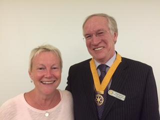Our speaker, Gail, with President Frank