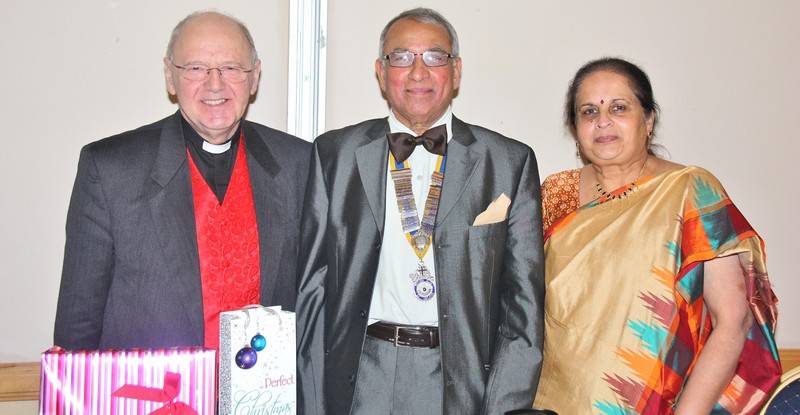Rev Bill Matthews Is pictured with President Jayaram and Geetha