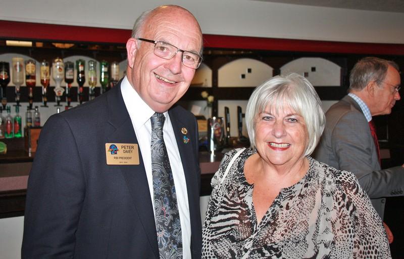 Rotary GBI President 2015-16 Peter Davey with Club President 2015-16 Christine Moorhouse at the launch of the new District 1285