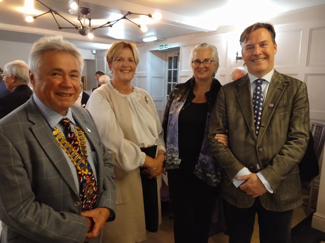 President Gareth Rees, Mrs Fiona Greville, Mrs Sally Howe and Mr Peter Howe