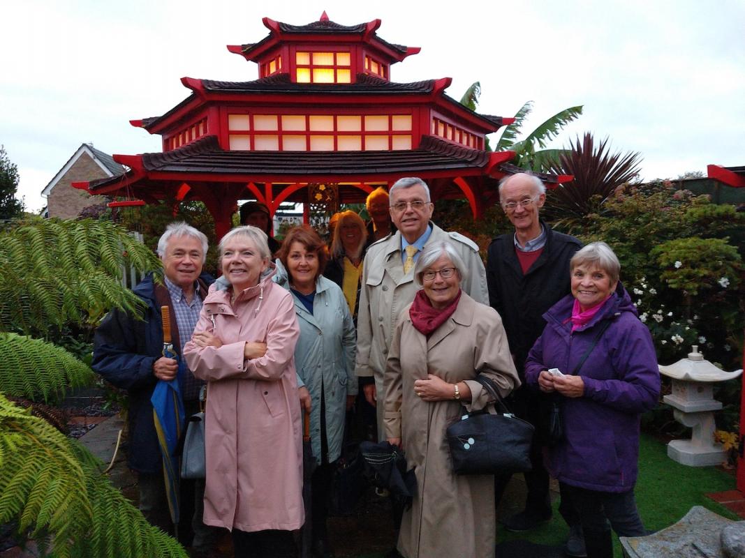 Members of the Club in the Japanese garden