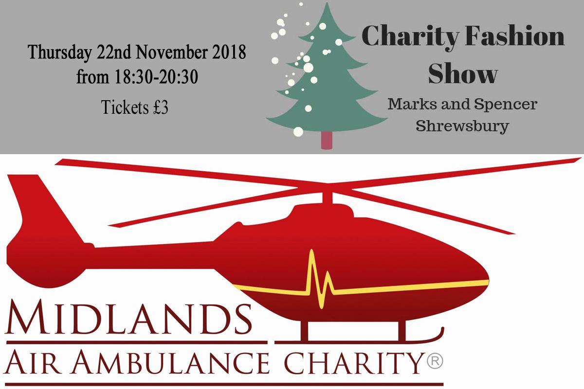 Charity Christmas late night fashion show and shopping at M&S Shrewsbury in aid of the Midlands Air Ambulance