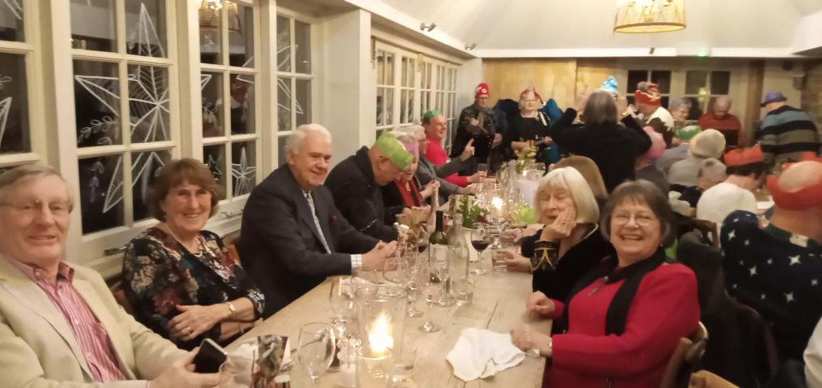 Picture of our most recent Christmas Party including members of Inner Wheel and friends of Rotary