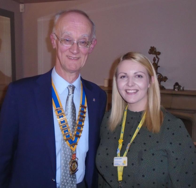 President Charles with Hannah Leckie