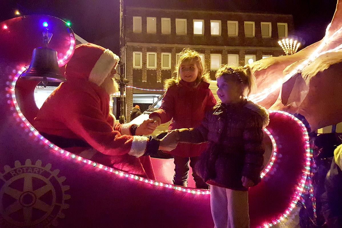 Rotary's Santa Sleigh in action