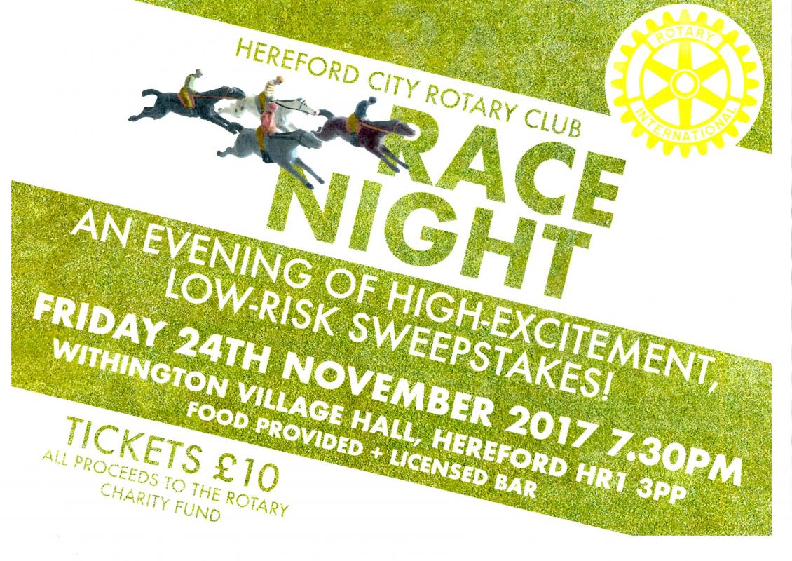 Flyer for Race Night