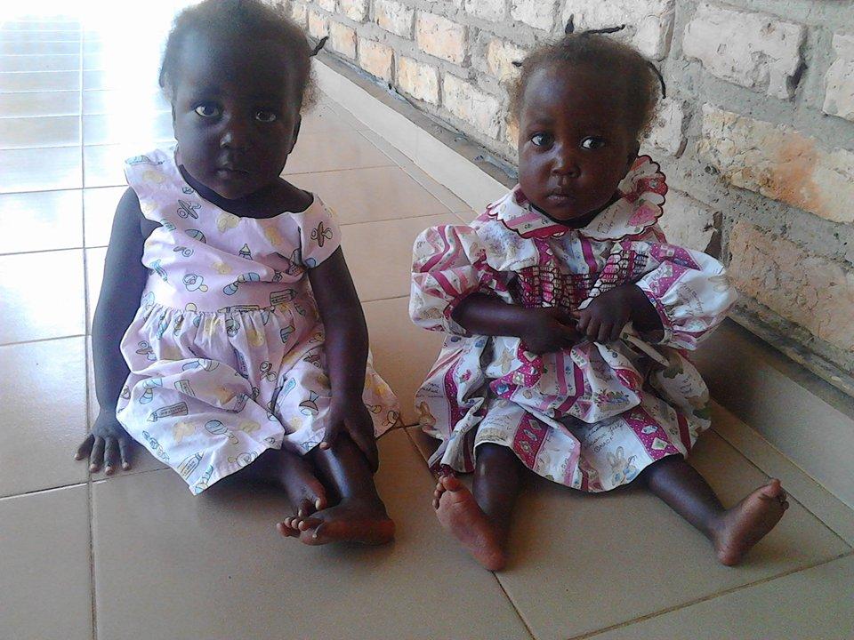 Florence and Tereza.  Twin girls saved by the Charity and now thriving.