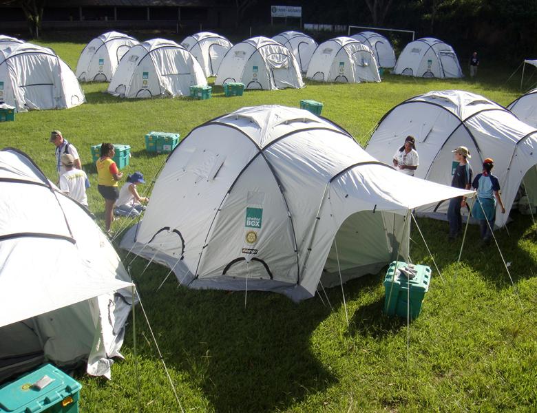 These are the tents contained in a typical Shelter Box