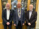PP Michael Bull, President John and Rotarian Derek Andrews