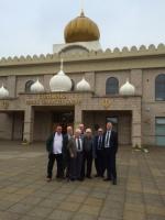 Some of the Rotarians outside the Gurdwara