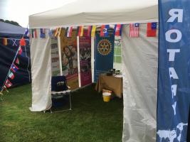 The club's information tent at Airth Highland Games
