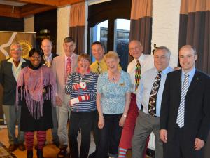 Some of the 'colourful' attire worn by members and visitors to the Fellowship Evening