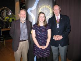 Speakers host Colin Strachan, Rebecca Thoms and President Peter Farr