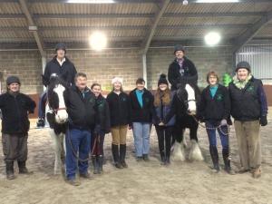 Brae riding trainers with Rotarian volunteers