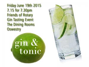 Friends of Rotary Gin Tasting