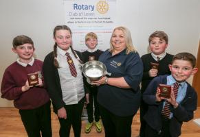 Balcurvie Primary School with the Centenary Cup Presented by President Julie Brownlie
