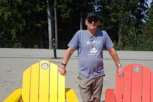 Dave and some Rotary Adirondack Chairs in Whistler