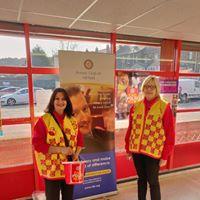 Members collecting money from the generous customers of Mullaco supermarket Dewsbury