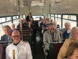 A ride on top of a classic double dekker bus was part of this outing