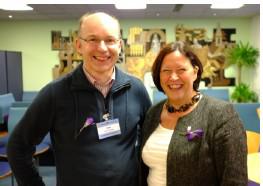Lesley Yellowlees Unversity of Edinburgh with Rotarian Alan Timmins
