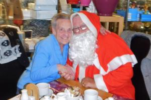 Father Christmas with one of the guests