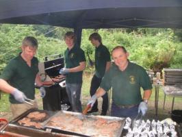 Kilbarchan Scouts cooking steaks and salmon!