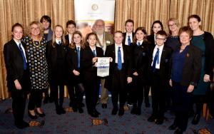 Bewdley School Interactors who presented their plans to Bewdley Rotary Club with staff members 