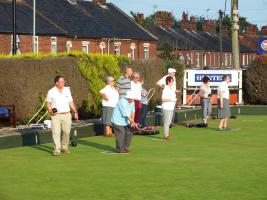Bowls match with Bungay Town Bowls Club on their green