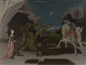 Saint George and the Dragon is a painting by Paolo Uccello dating from around 1470. It is on display in the National Gallery, London