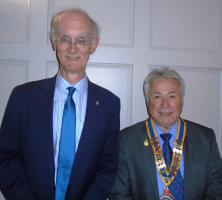 Past President Charles Anderson with new President Gareth Rees