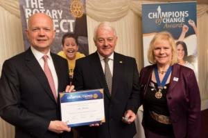 Roborough Rotarian IAN PARKER receives RBI award at House of Lords