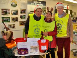 Christmas collection at Co-op in Knighton