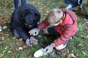 Pictures taken at the Crocus planting on World Polio Day