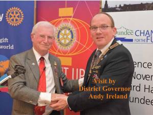District Governor, Andy Ireland