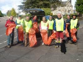 Some of the Stirling Rotarian's getting ready to start litter picking