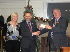 Meeting Cheque Presentation to Peter Hall from  Havens Hospices 