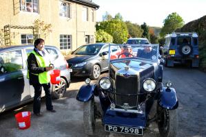 Car Rally parking for the VSCC near Whitton