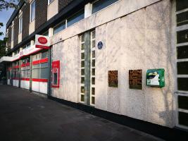 Defibrillator outside Post Office in Abergavenny