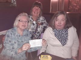 Veronica Wallace & Jackie Brown receiving cheque