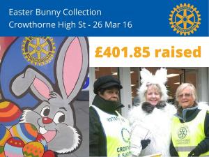 A huge shout-out to the residents of Crowthorne for their generous support of our Easter Bunny Collection.
