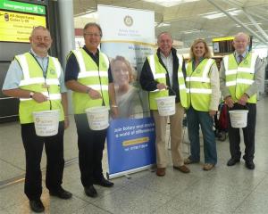Collecting at Stansted Airport for Famine Relief in the Horn of Africa