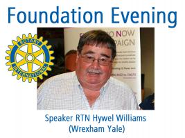 Evening Meeting - 6.30 for 7.00pm Foundation Evening @ The Dining Rooms