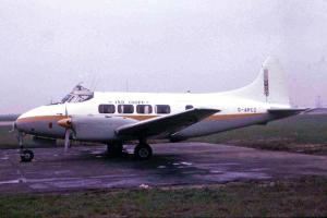 http://www.flickr.com/photos/kenfielding 
The De Havilland Dove at Heathrow Airport