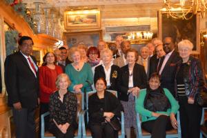 Group Photo of Rotarians and Guests who attended the Christmas 2014 Lunch at the Rubens Hotel.