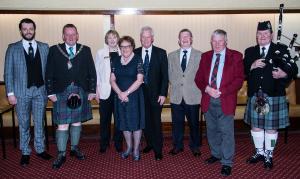 Rotarians and their guests at the start of the 2017 Burns Supper 