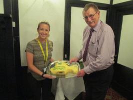 Cheque and Cake for Dorset and Somerset Air Ambulance