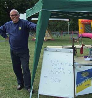 14 May 2011 - ‘What’s in the Sock’ competition at Hyde Heath Fete. The winners and answers.