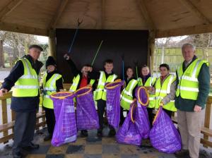 Pebble Brook youngsters clean up