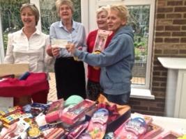 Anne Carr, Bronwyn Chapman, Jose Carr  and Denise Johnson from the Christmas Shoe Box Appeal